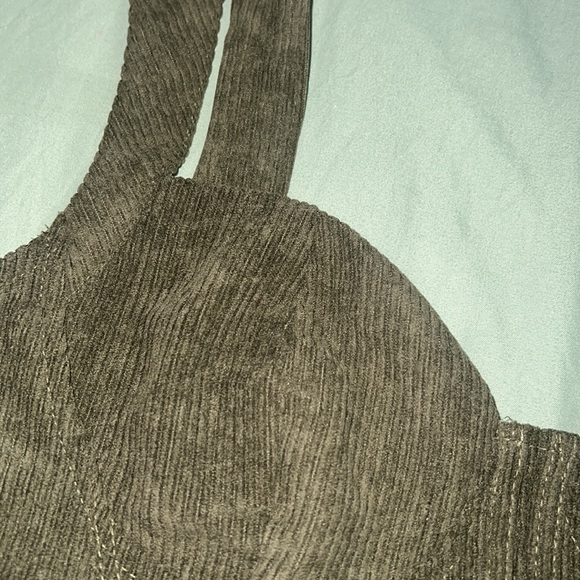 BNWT Corduroy crop top bustiers with zipper closure - Picture 2 of 7